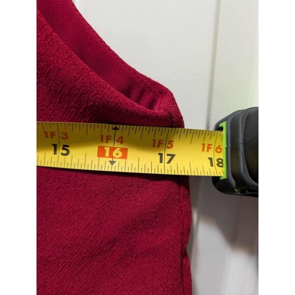 NEW! Red Sleeveless Layered Popover Tank Dress Size M Spring Summer Cocktail - Picture 9 of 11